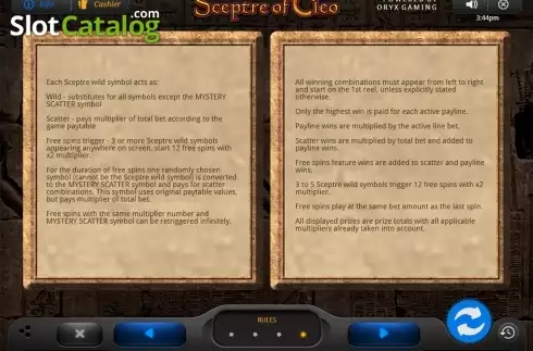 Скрин9. Sceptre of Cleo слот