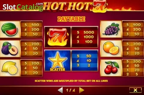 Скрин4. Hot Hot 7 слот