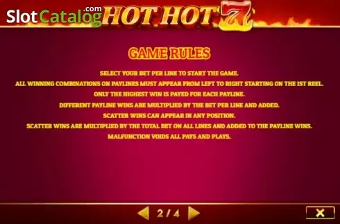 Скрин6. Hot Hot 7 слот