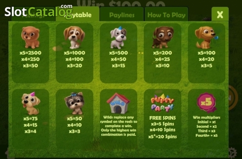 Скрин4. Puppy Party слот