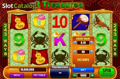 Скрин2. 3 Treasures слот