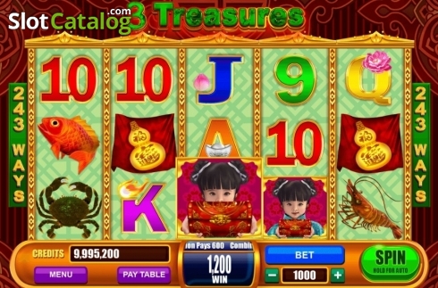 Скрин3. 3 Treasures слот