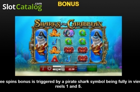 Скрин3. Sharks of the Caribbean слот
