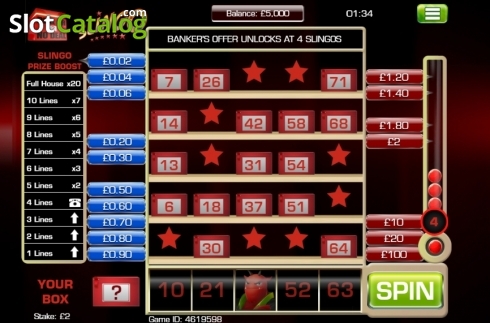 Скрин3. Slingo Deal or No Deal слот