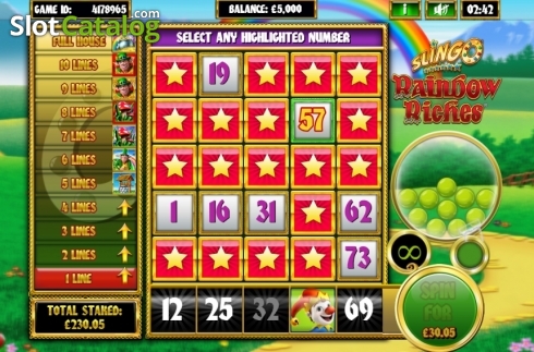 Скрин2. Slingo Rainbow Riches слот