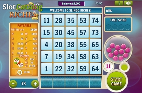 Скрин2. Slingo Riches слот