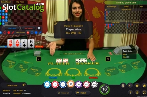 Скрин5. Baccarat Live Casino (Ezugi) слот