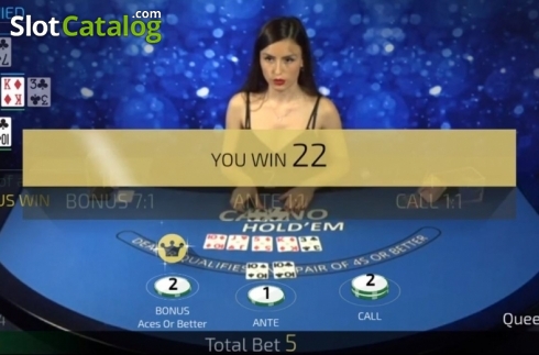 Скрин4. Casino Hold'Em Live Casino (Ezugi) слот