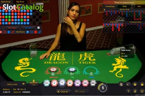 Скрин2. Dragon Tiger Live Casino (Ezugi) слот