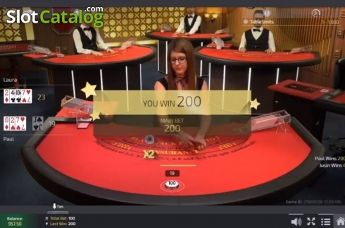 Скрин4. Unlimited 21 Blackjack Live (Ezugi) слот