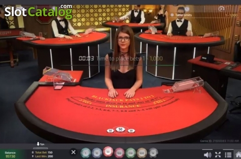 Скрин5. Unlimited 21 Blackjack Live (Ezugi) слот