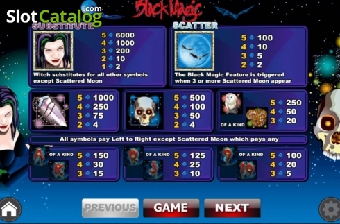 Скрин4. Black Magic (WGS Technology) слот