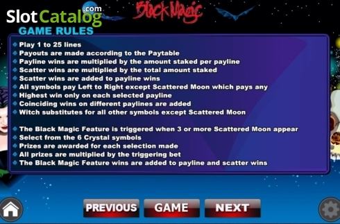 Скрин5. Black Magic (WGS Technology) слот