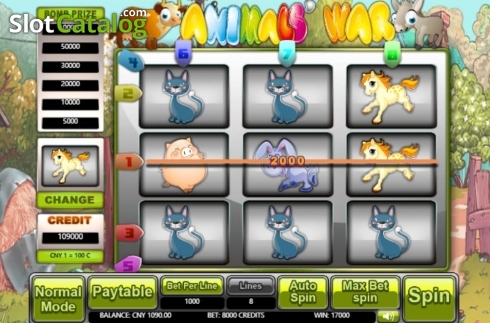 Скрин3. Animals’ War слот