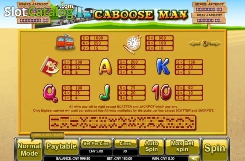 Скрин4. Caboose Man слот