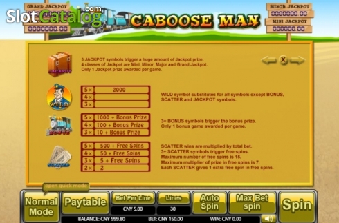 Скрин5. Caboose Man слот