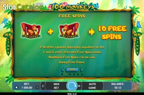 Скрин5. 100 Monkeys слот