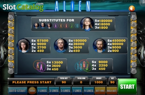 Скрин8. Alien слот
