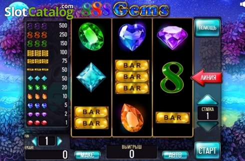 Скрин2. 888 Gems слот