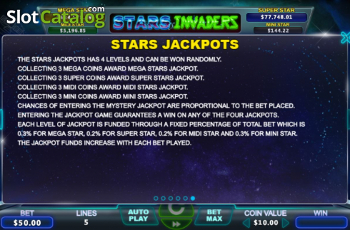 Скрин8. Stars Invaders слот