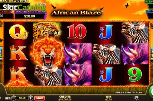 Скрин2. African Blaze слот