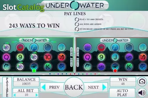 Скрин7. Under Water слот