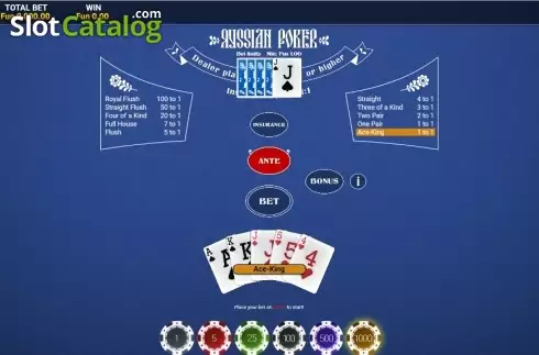 Скрин4. Russian Poker (One Touch) слот