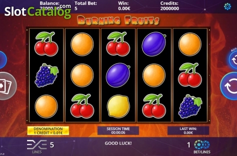 Скрин2. Burning Fruits (DLV) слот