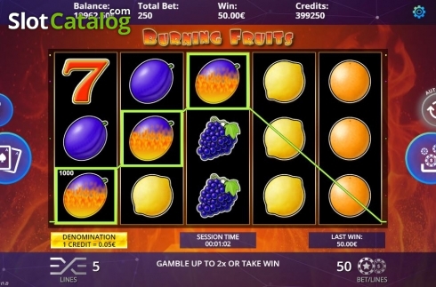 Скрин3. Burning Fruits (DLV) слот