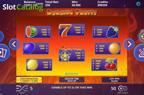 Скрин4. Burning Fruits (DLV) слот