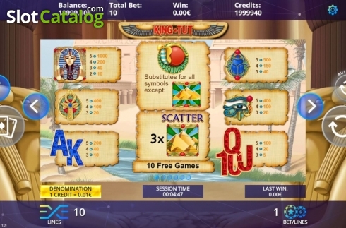 Скрин4. King Tut (DLV) слот