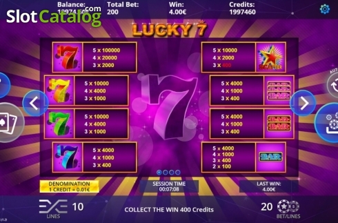 Скрин4. Lucky 7 (DLV) слот