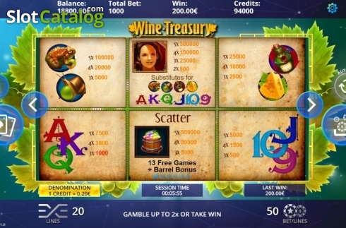 Скрин4. Wine Treasury слот