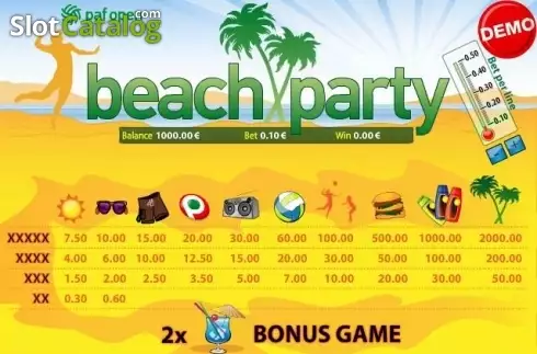 Скрин2. Beach Party (PAF) слот