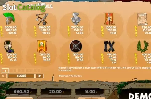 Скрин2. Legends of the Colosseum слот