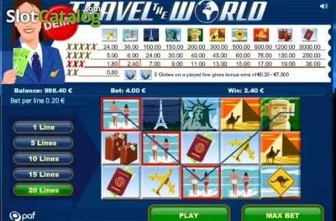 Скрин3. Travel the World слот