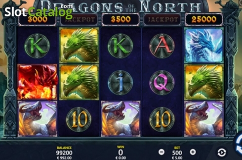 Скрин2. Dragons of the North слот