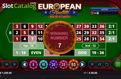 Скрин4. European Roulette High Stakes слот