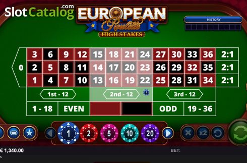 Скрин2. European Roulette High Stakes слот