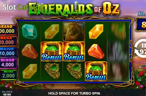 Скрин8. Emeralds of Oz слот