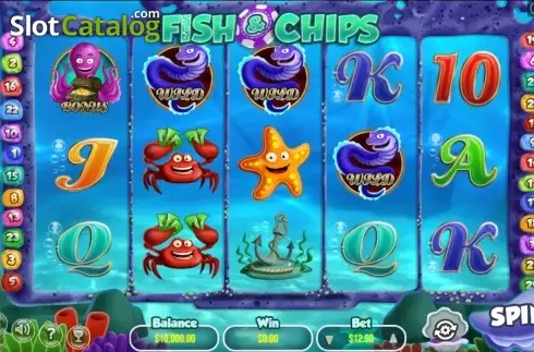 Скрин2. Fish And Chips (Wizard Games) слот