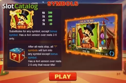 Скрин3. Jack in the Box (Wizard Games) слот