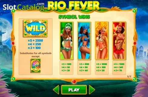 Скрин2. Rio Fever (Wizard Games) слот