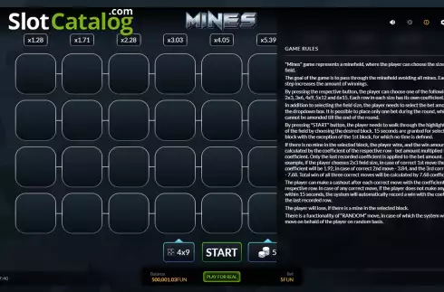 Скрин6. Mines (Pascal Gaming) слот