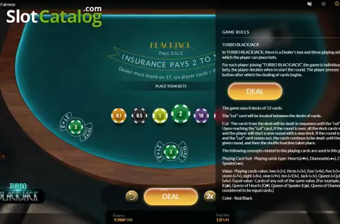 Скрин6. Turbo Blackjack слот