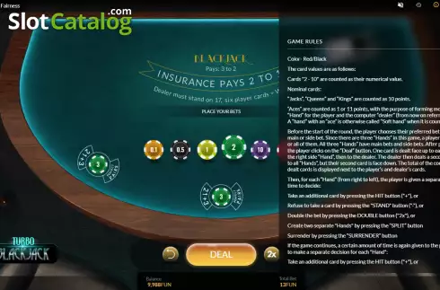 Скрин7. Turbo Blackjack слот
