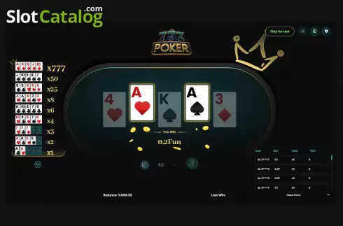 Скрин3. 777 Poker слот