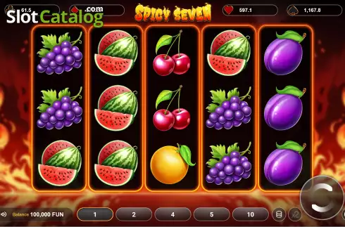 Скрин2. Spicy Seven слот