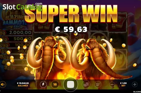 Скрин8. Blazing Mammoth слот