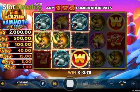 Скрин5. Blazing Mammoth слот